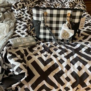 MKF black and white purse and wallet. Brand new.